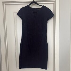 Banana Republic Denim Sheath Mini Dress V-Neck Short Sleeve